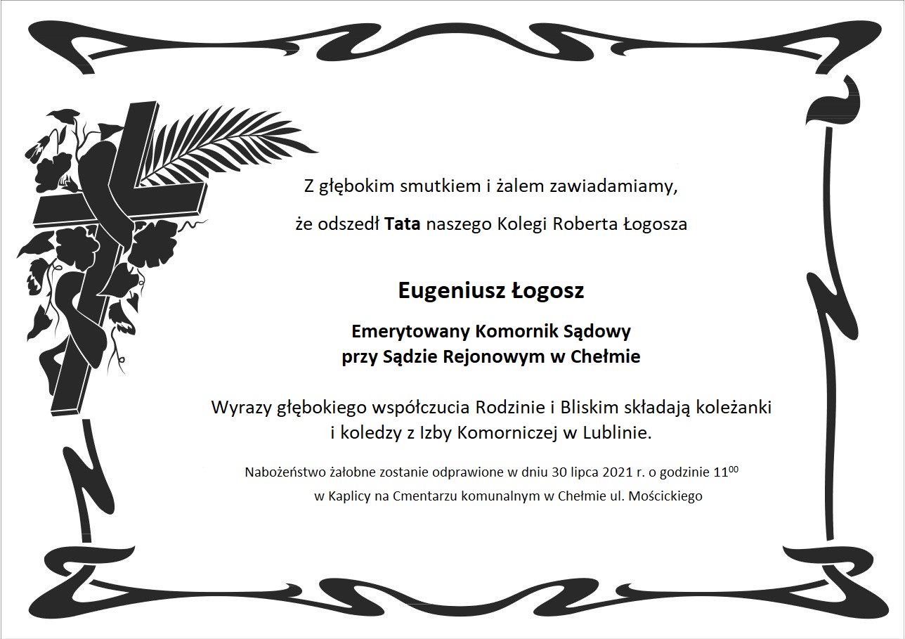 kondolencje Eugeniusz Łogosz